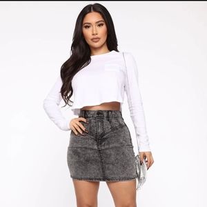 Marie Long Sleeve Crop Tee